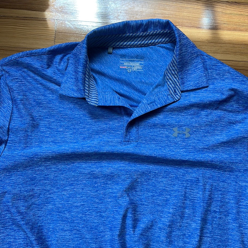 Men’s under armor - heat gear - short sleeve polo - size large